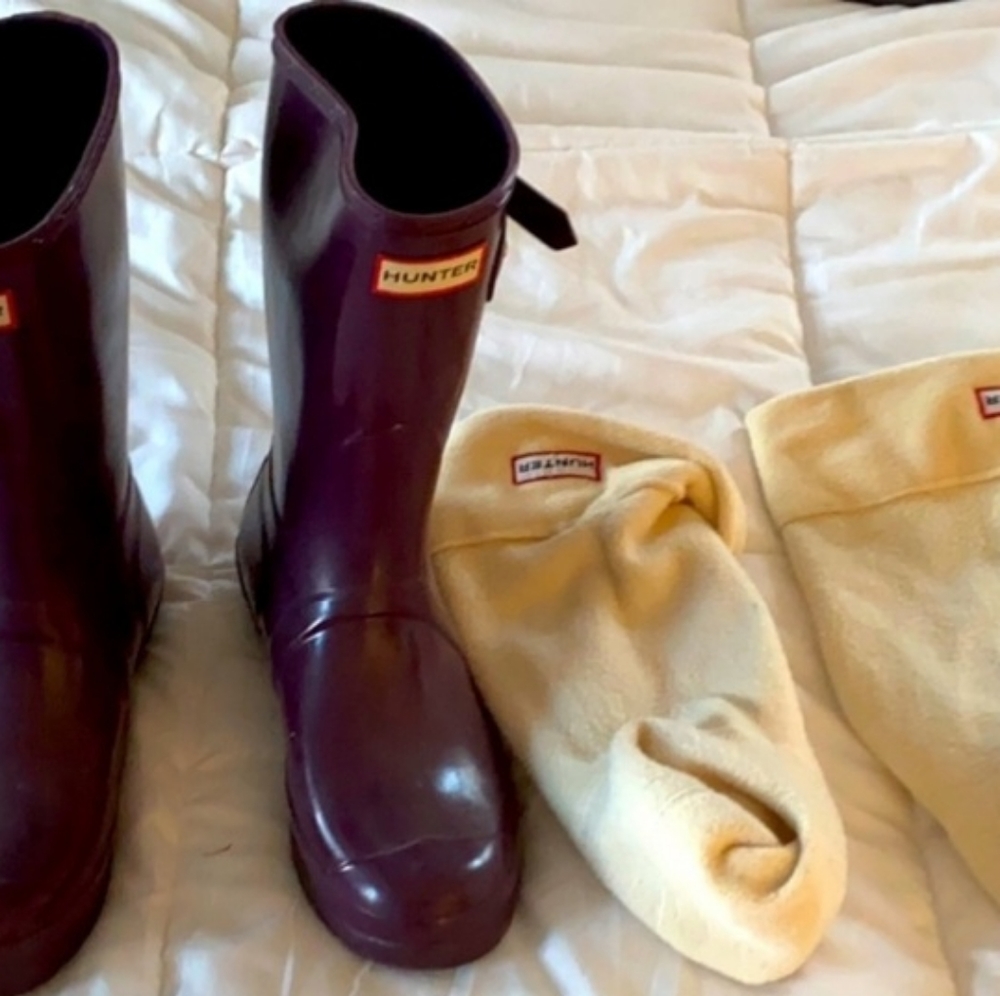 Hunter Boots.. and fold over socks